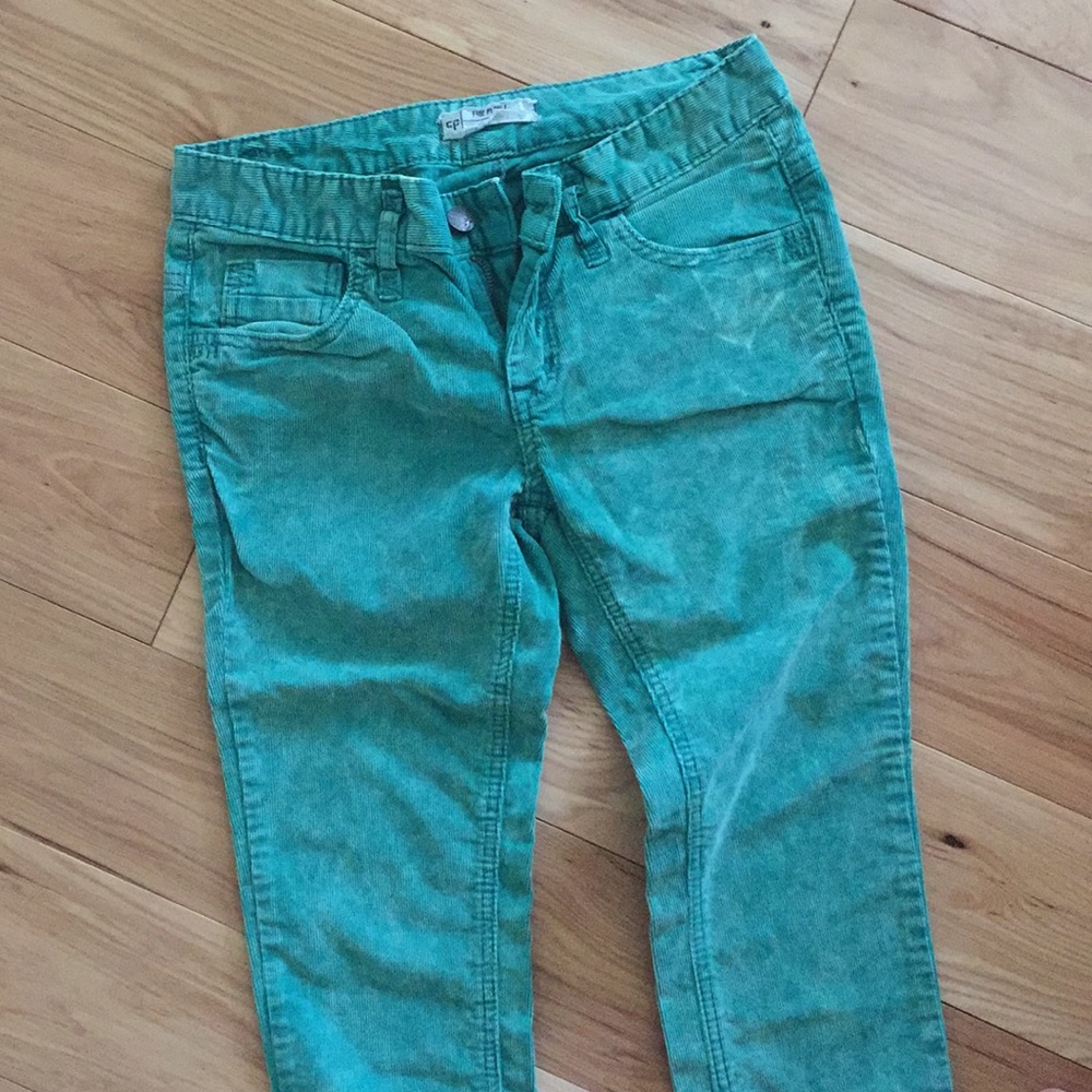 Free People Teal skinny corduroy jeans
